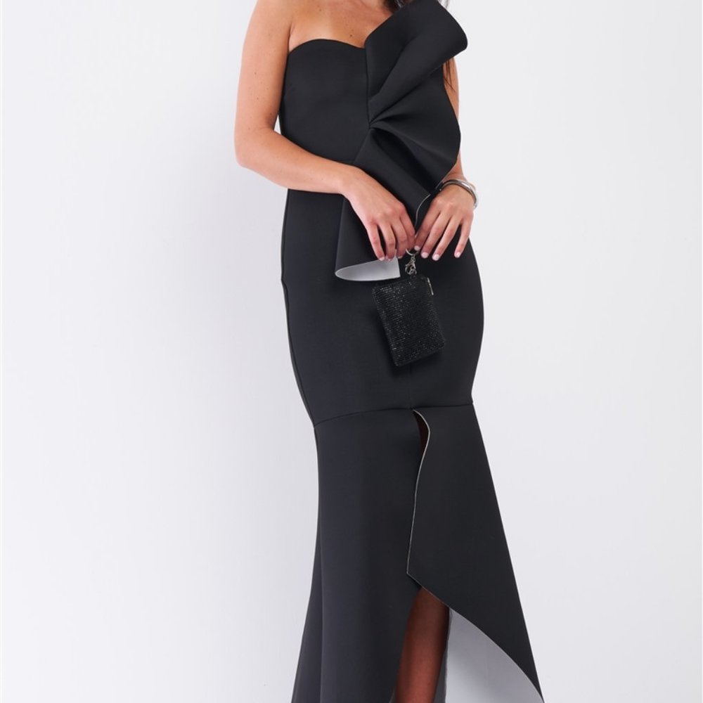 Asymmetrical mermaid Strapless Maxi dress Luxury - Picture 2 of 12